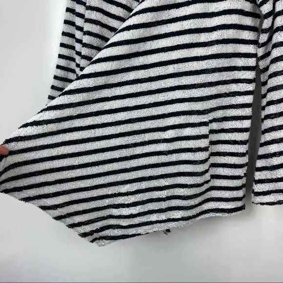 NEW BB Dakota Just Your Stripe French Terry Knit Open Front Cardigan Size Small - Picture 9 of 11